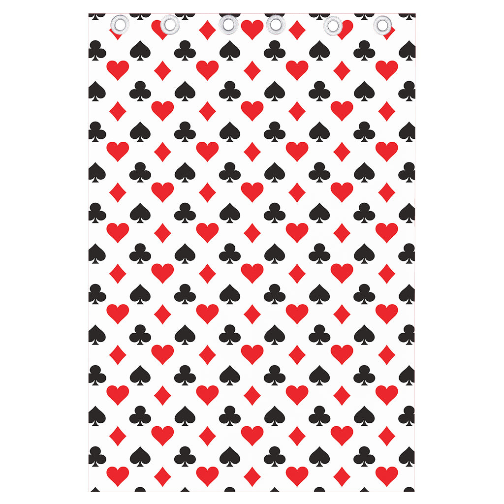 Playing Card Suits Pattern Print Curtain
