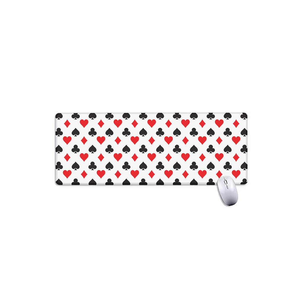 Playing Card Suits Pattern Print Extended Mouse Pad