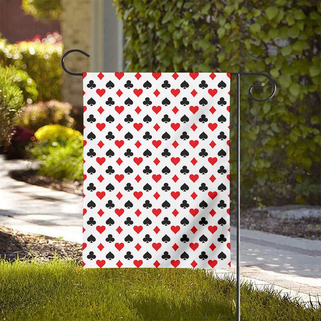 Playing Card Suits Pattern Print House Flag