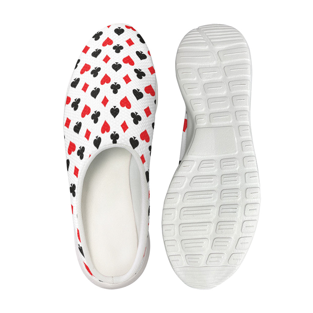 Playing Card Suits Pattern Print Mesh Casual Shoes