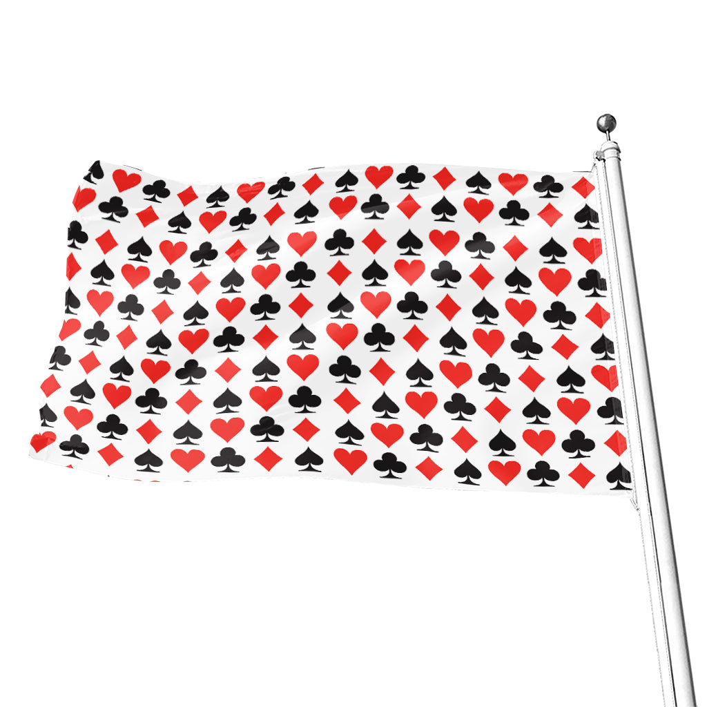 Playing Card Symbols Pattern Print Flag