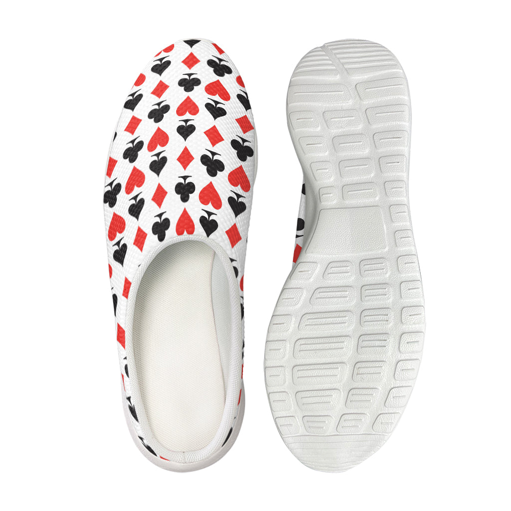 Playing Card Symbols Pattern Print Mesh Casual Shoes