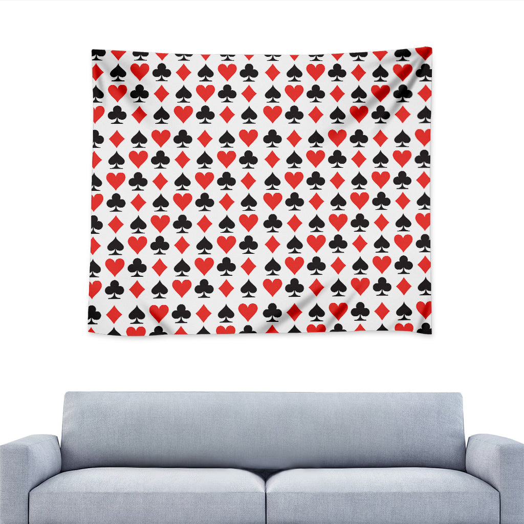 Playing Card Symbols Pattern Print Tapestry