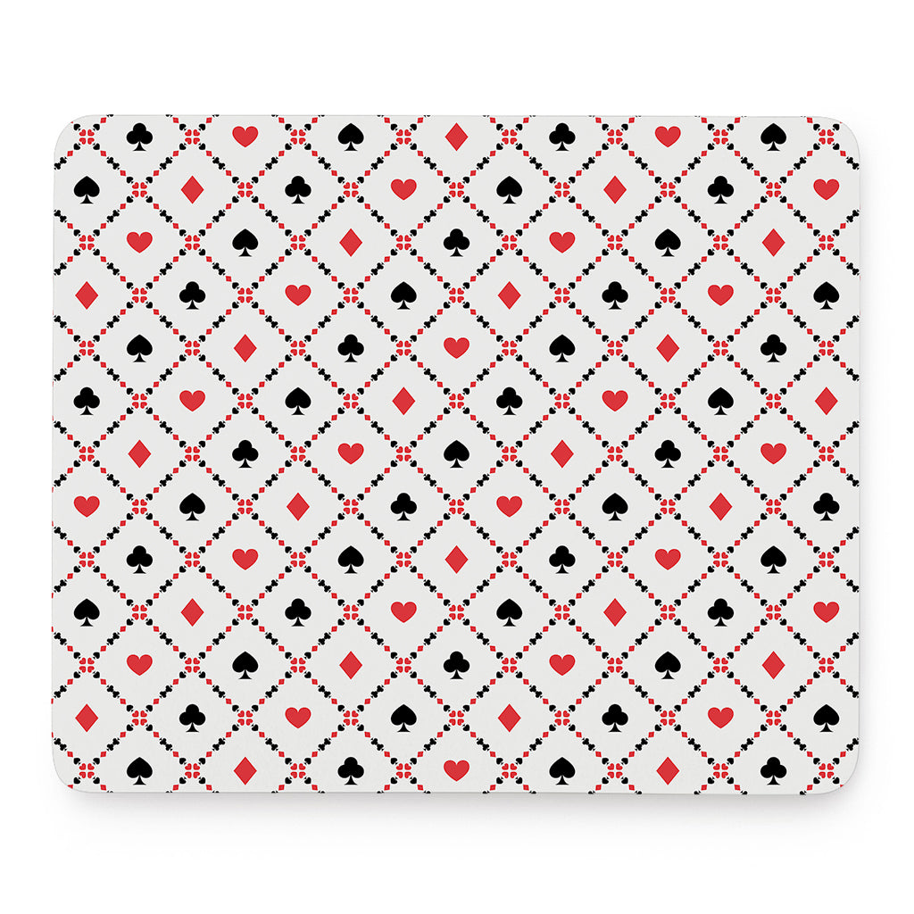 Poker Playing Card Suits Pattern Print Mouse Pad