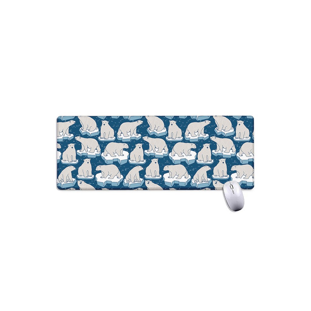 Polar Bear On Ice Pattern Print Extended Mouse Pad