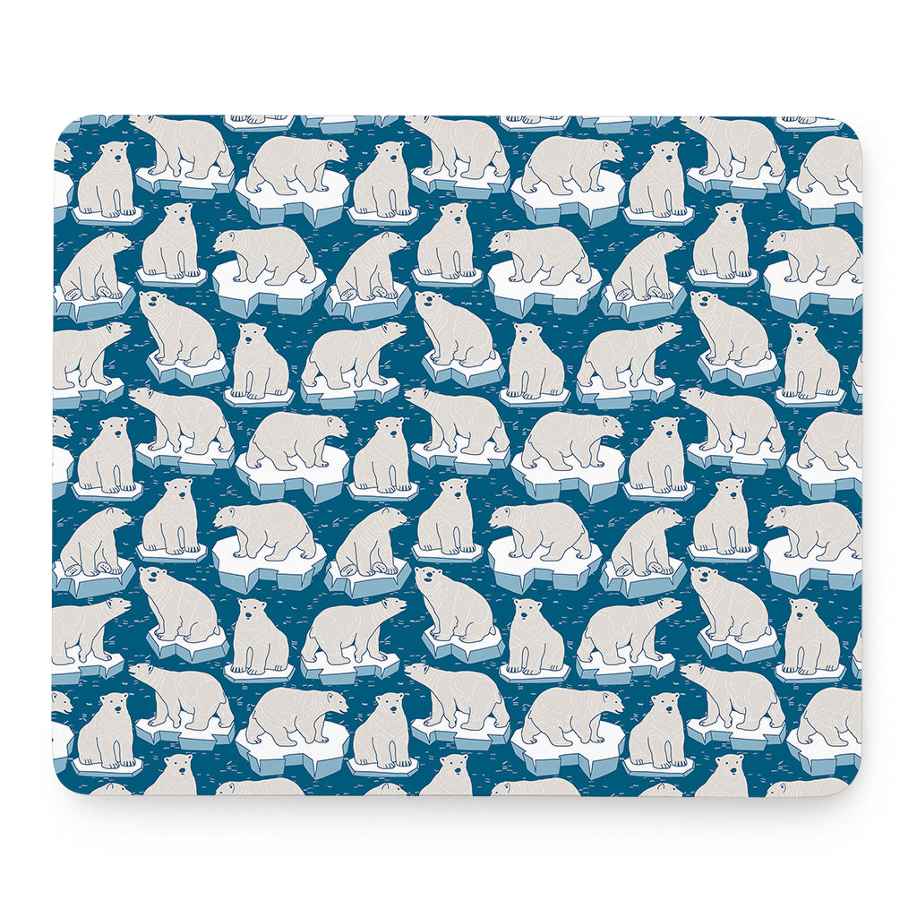 Polar Bear On Ice Pattern Print Mouse Pad