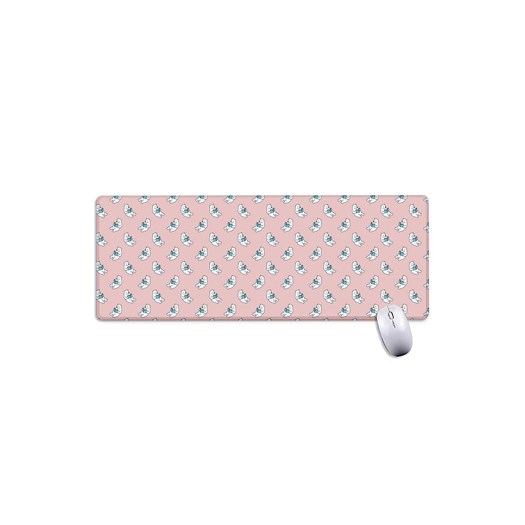 Polar Bear Reading Book Pattern Print Extended Mouse Pad