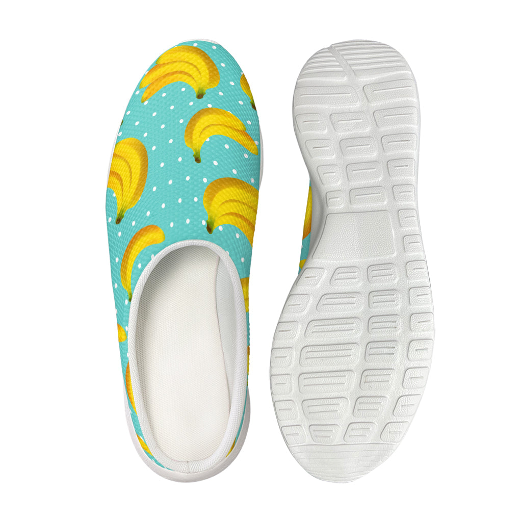 Polka Dot Banana Pattern Print Mesh Casual Shoes