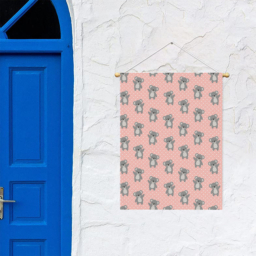 Polka Dot Koala Pattern Print Garden Flag