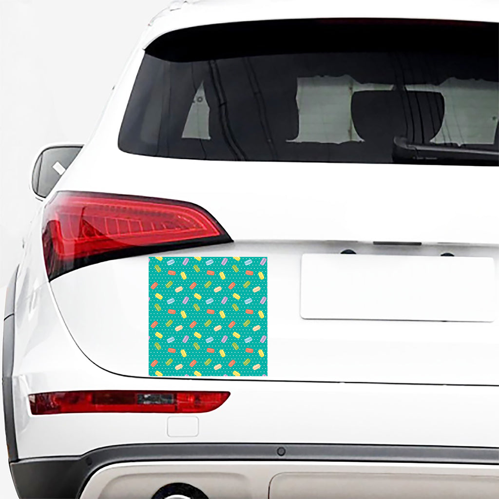 Polka Dot Macaron Pattern Print Car Sticker