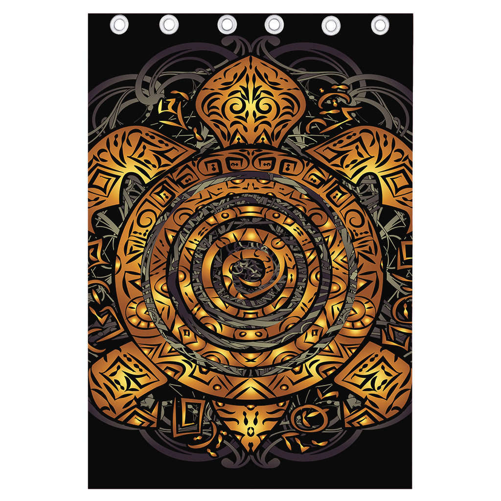 Polynesian Sea Turtle Print Curtain