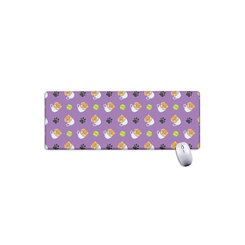 Pomeranian In Tea Cup Pattern Print Extended Mouse Pad