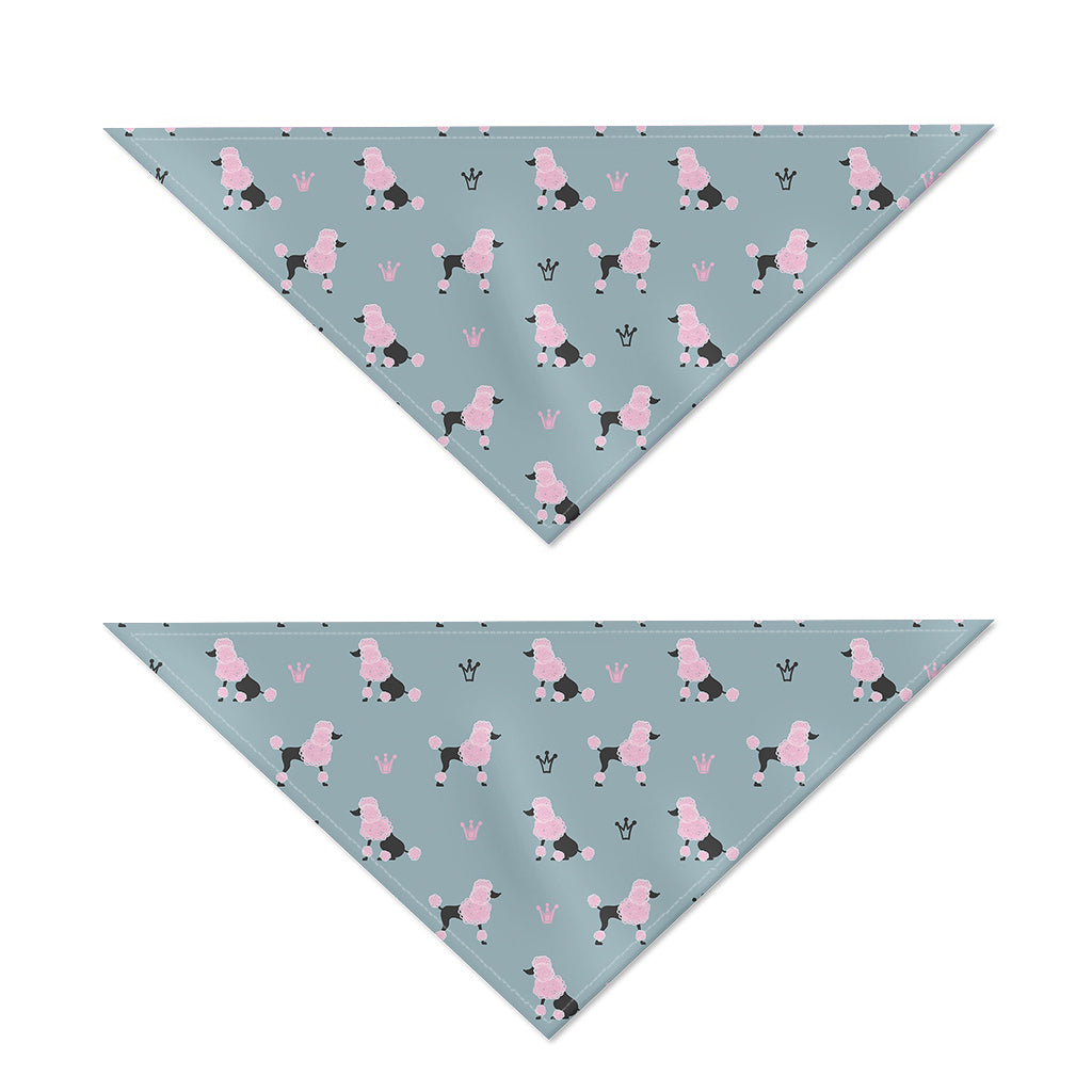 Poodle And Crown Pattern Print Dog Bandana