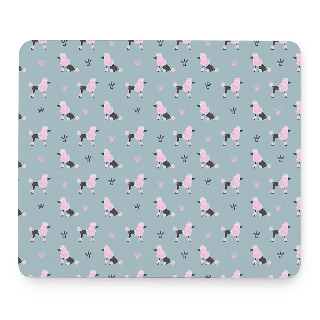 Poodle And Crown Pattern Print Mouse Pad