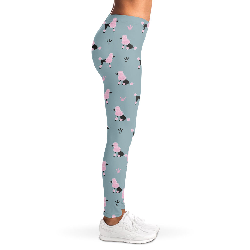 Poodle And Crown Pattern Print Women's Leggings