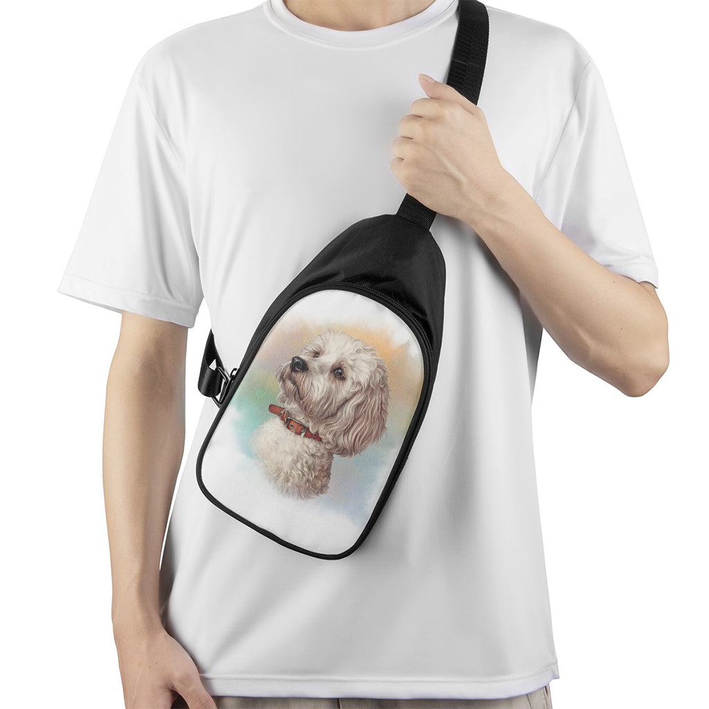 Poodle Portrait Print Chest Bag