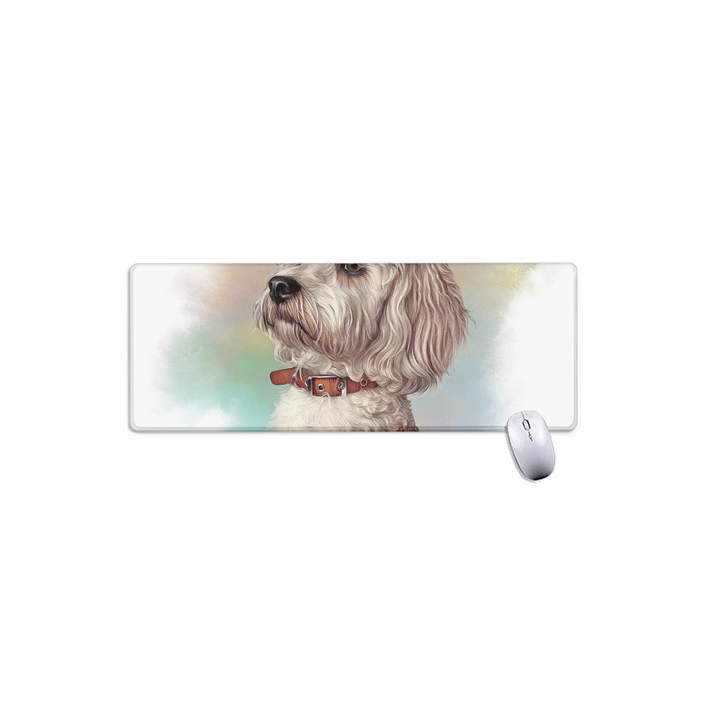 Poodle Portrait Print Extended Mouse Pad