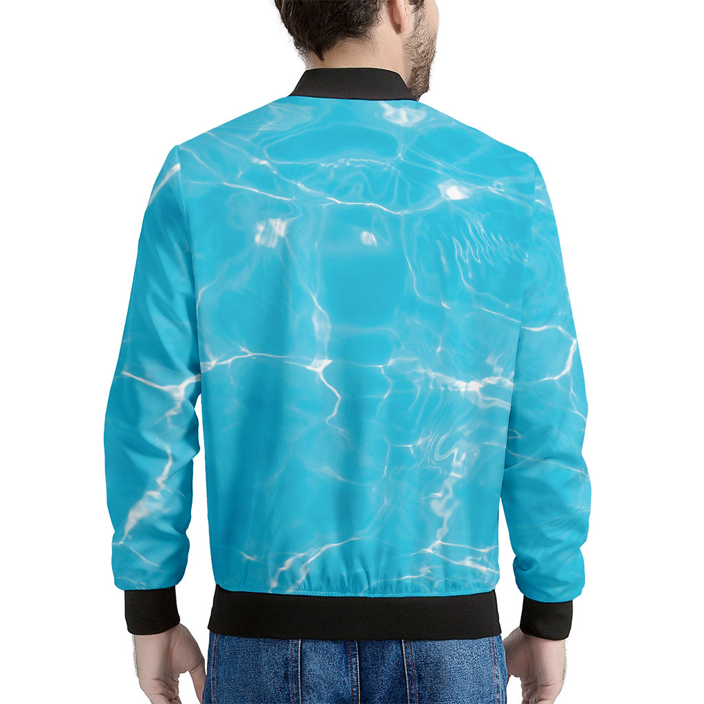 Pool Water Surface Print Men's Bomber Jacket