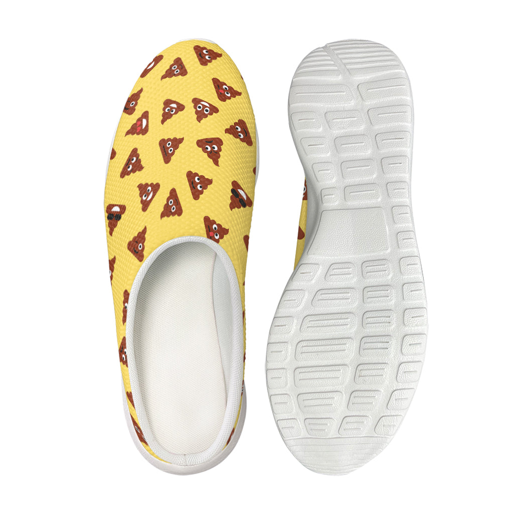 Poop Emoji Pattern Print Mesh Casual Shoes