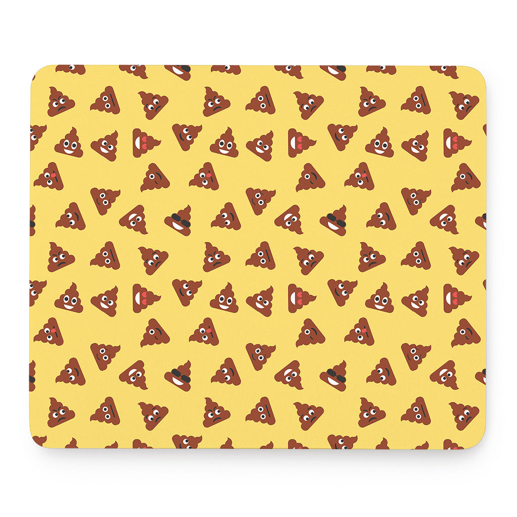 Poop Emoji Pattern Print Mouse Pad