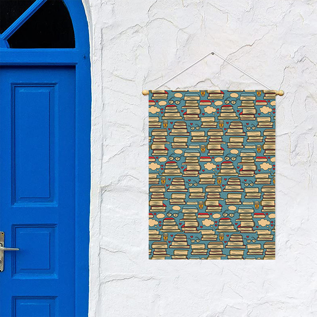 Pop Art Books Pattern Print Garden Flag