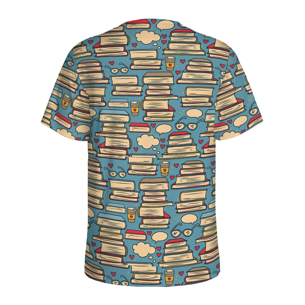 Pop Art Books Pattern Print Men's Sports T-Shirt