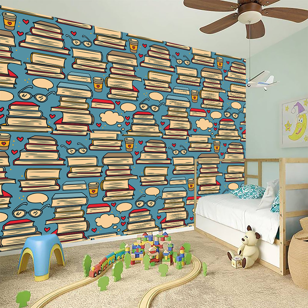 Pop Art Books Pattern Print Wall Sticker