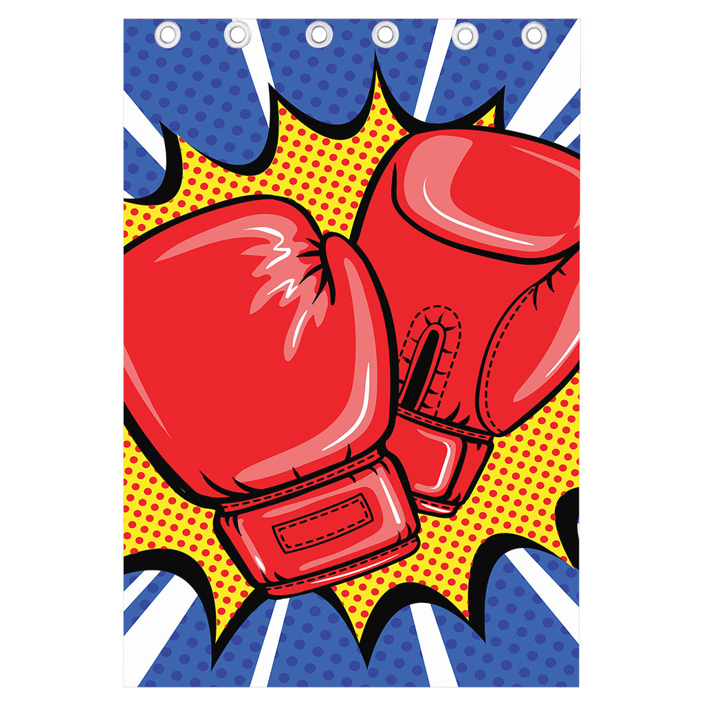 Pop Art Boxing Gloves Print Curtain