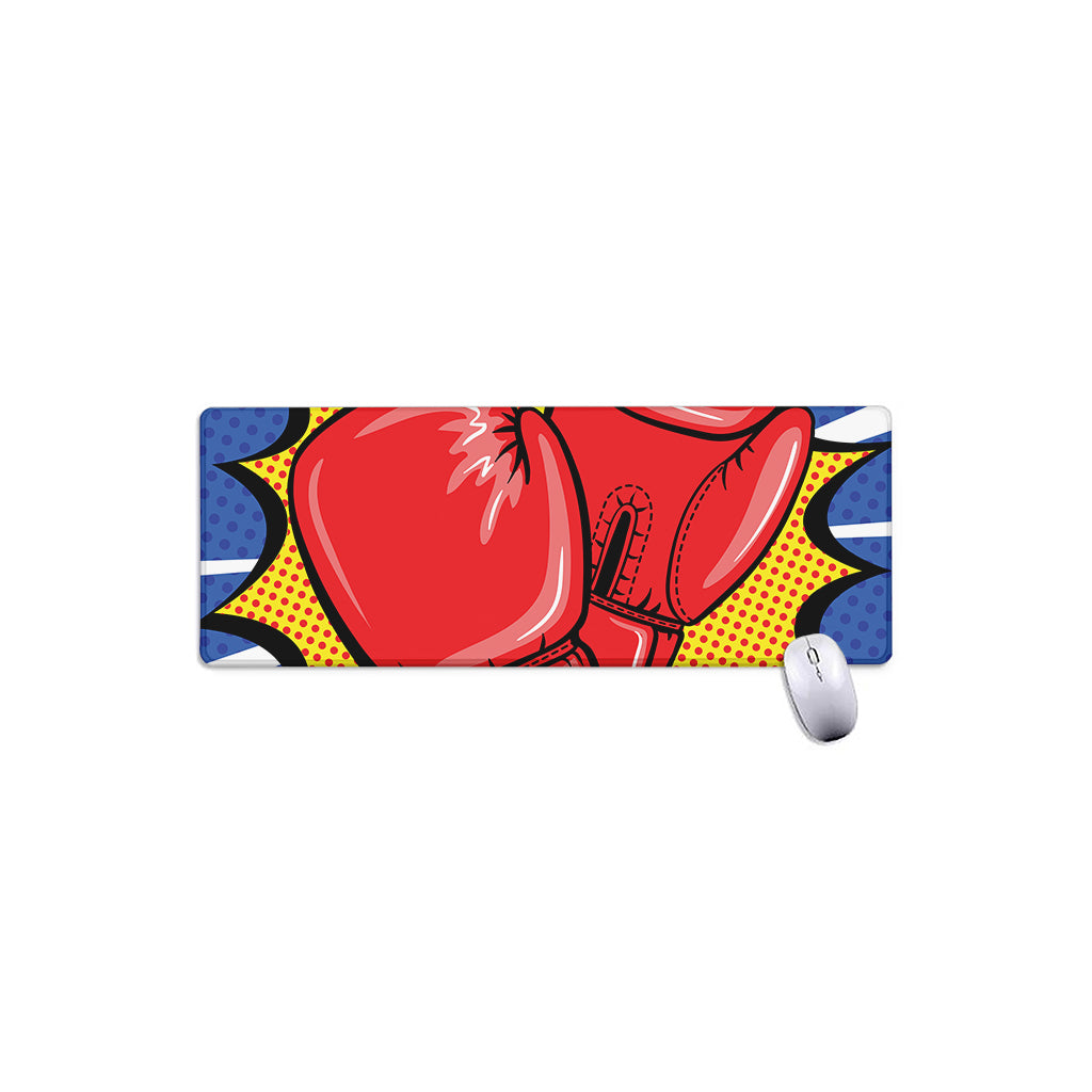 Pop Art Boxing Gloves Print Extended Mouse Pad