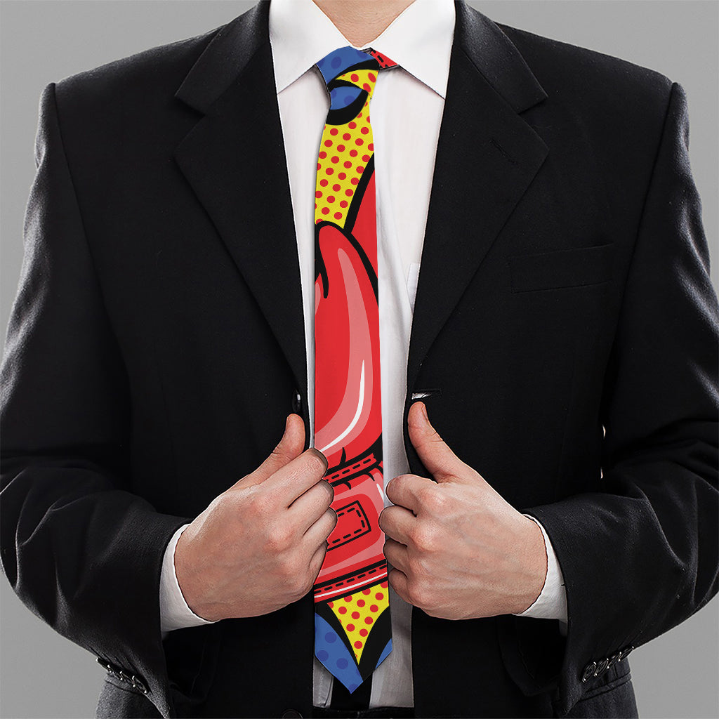 Pop Art Boxing Gloves Print Necktie