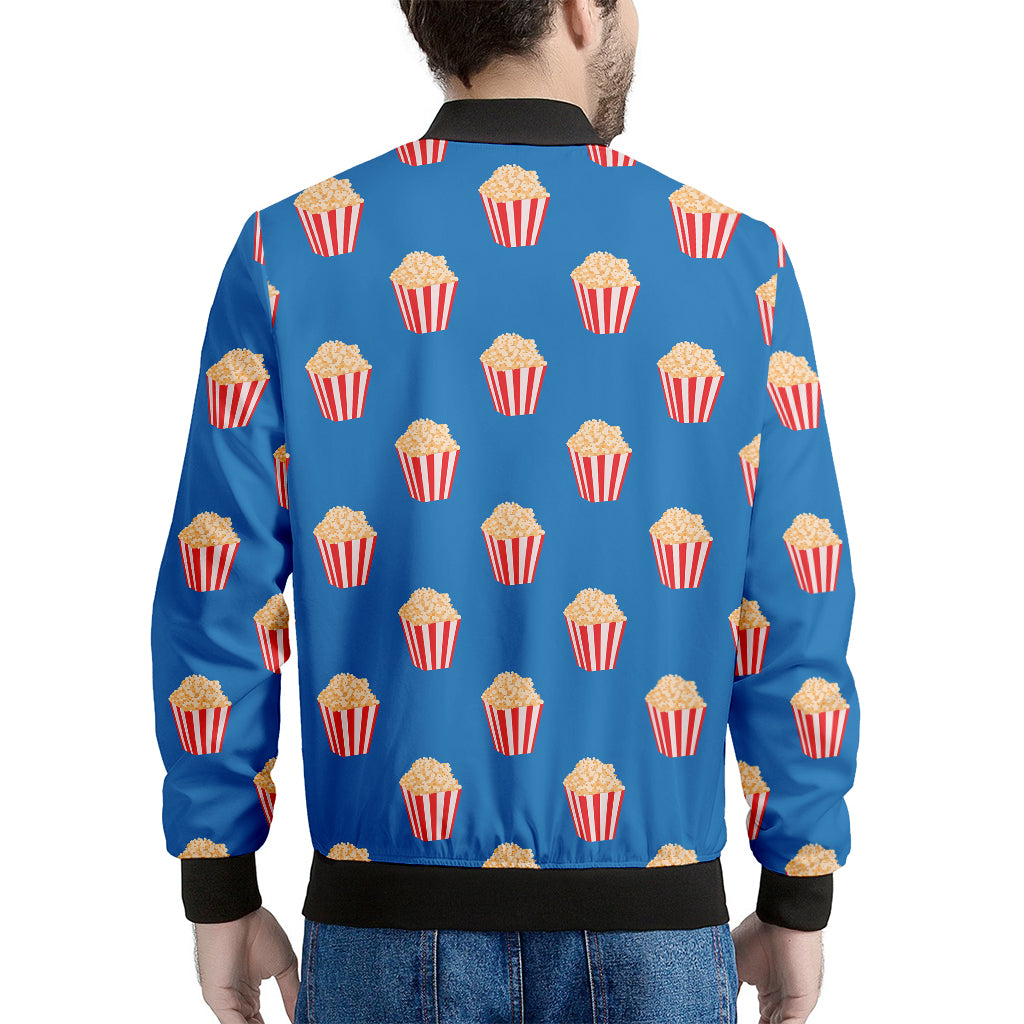 Popcorn Box Pattern Print Men's Bomber Jacket