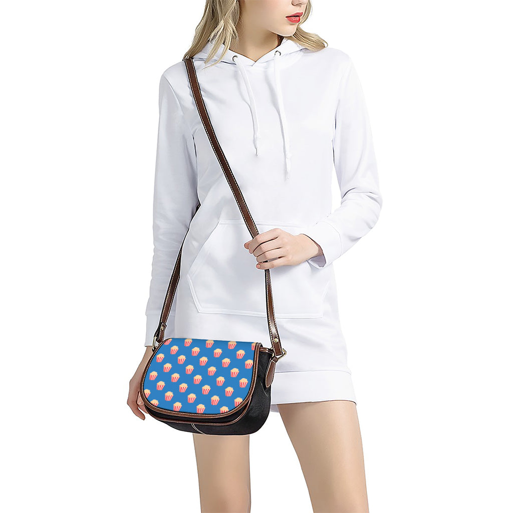 Popcorn Box Pattern Print Saddle Bag