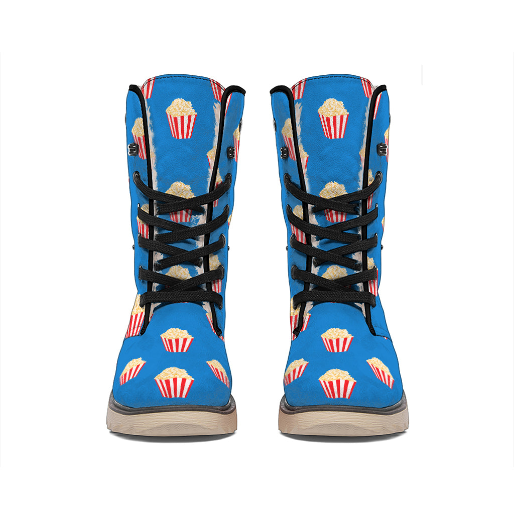 Popcorn Box Pattern Print Winter Boots