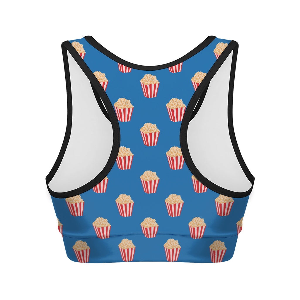 Popcorn Box Pattern Print Women's Sports Bra