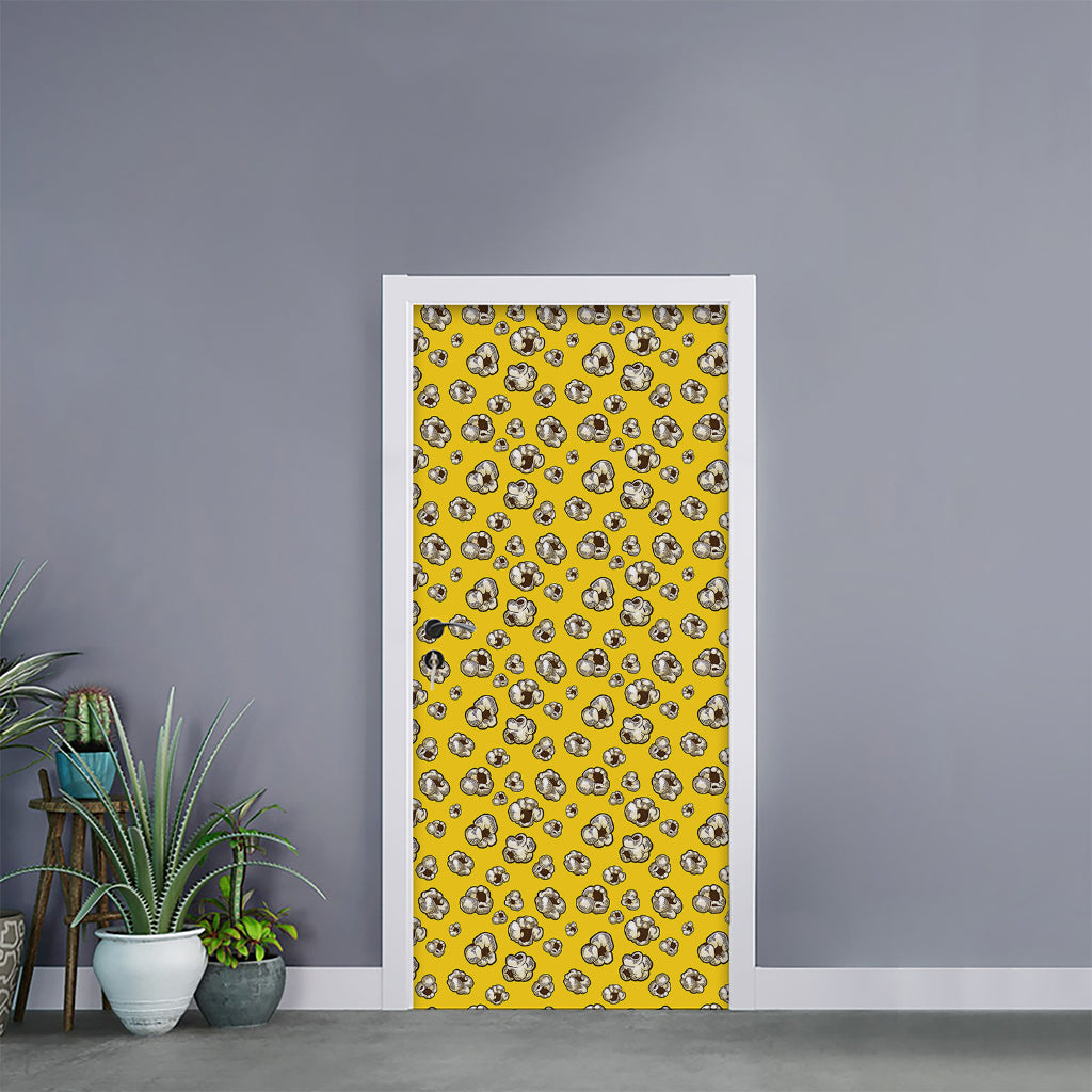 Popcorn Pattern Print Door Sticker