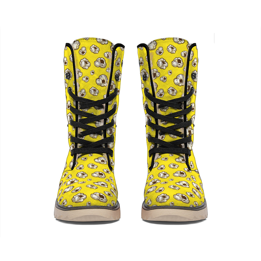 Popcorn Pattern Print Winter Boots