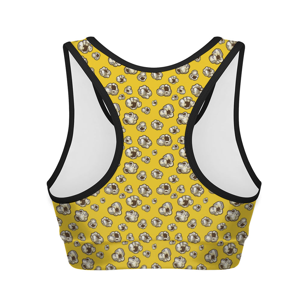 Popcorn Pattern Print Women's Sports Bra