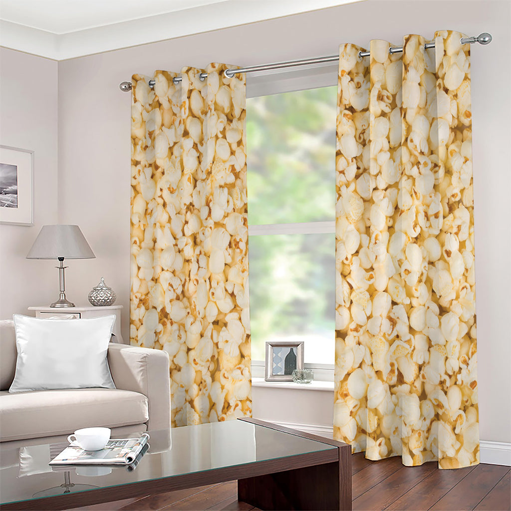 Popcorn Print Extra Wide Grommet Curtains