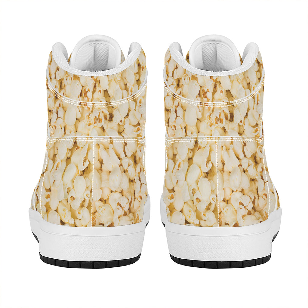 Popcorn Print High Top Leather Sneakers