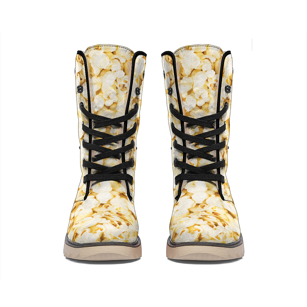 Popcorn Print Winter Boots