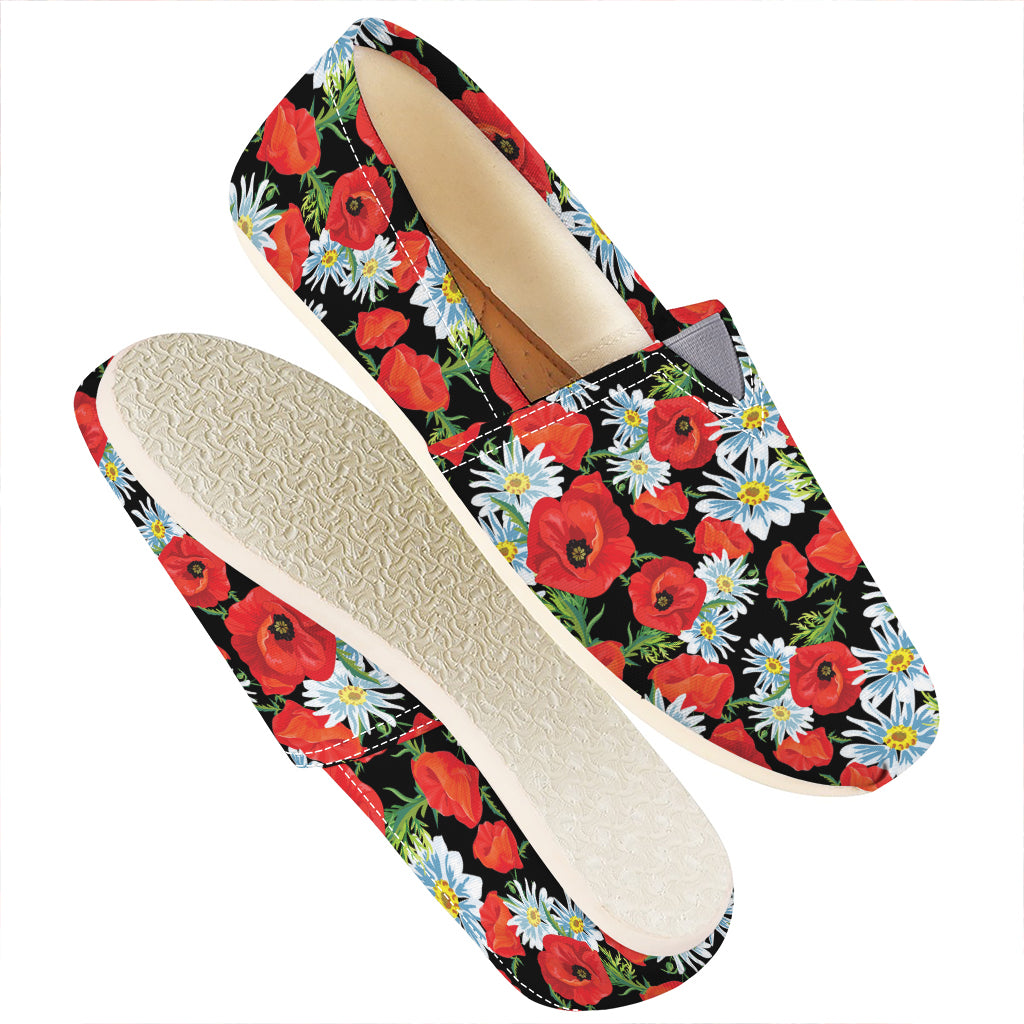 Poppy And Chamomile Pattern Print Casual Shoes