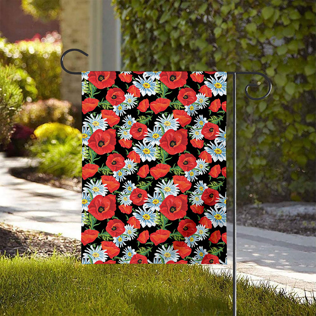 Poppy And Chamomile Pattern Print House Flag