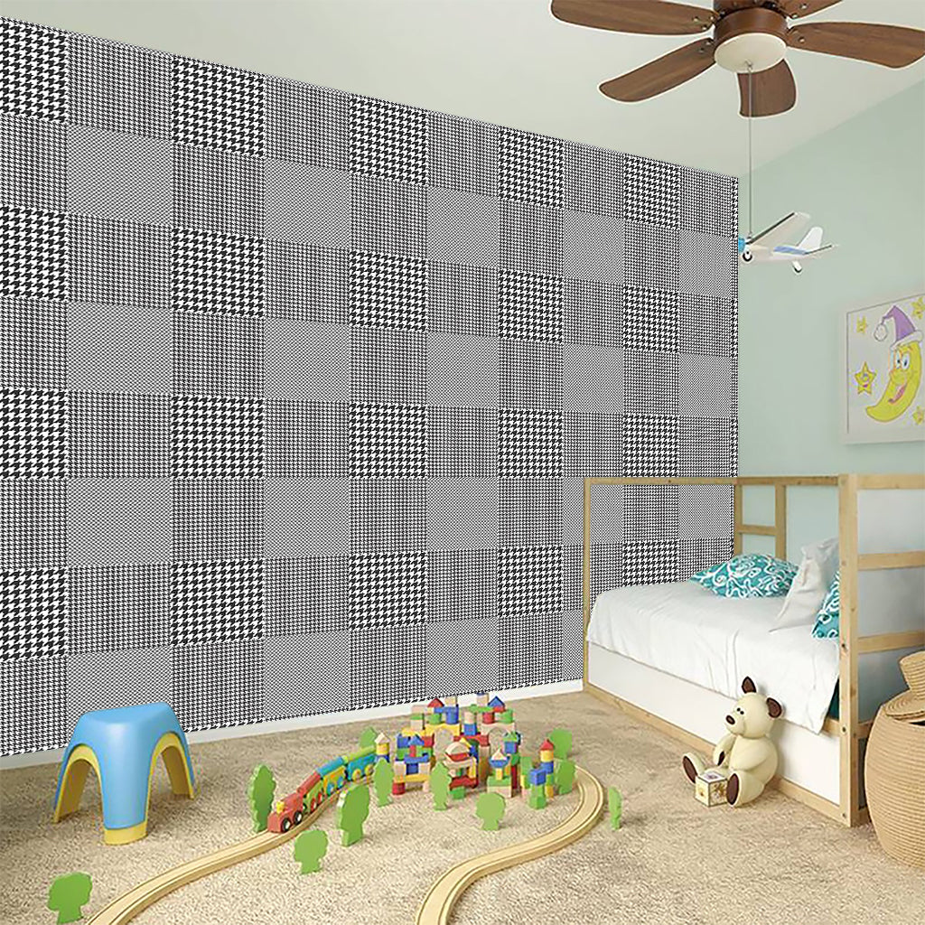 Prince of Wales Check Pattern Print Wall Sticker