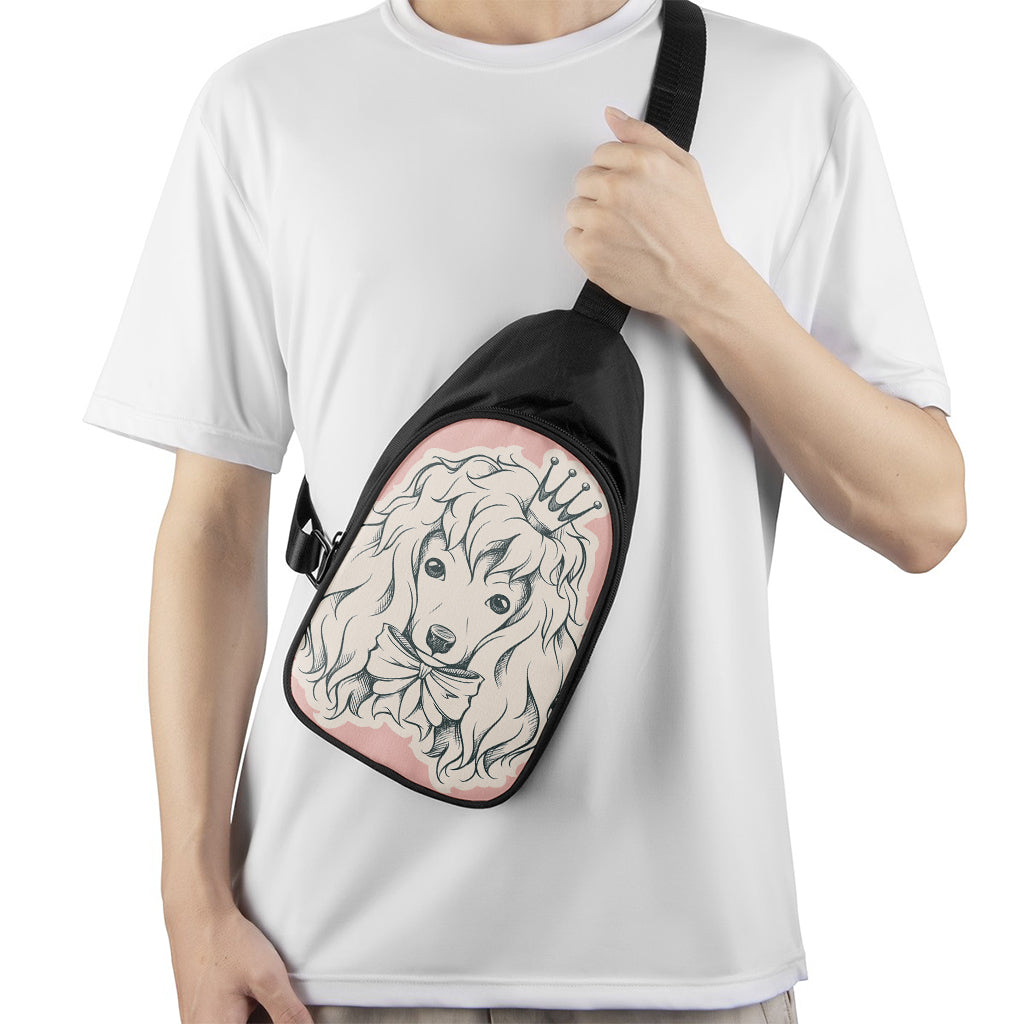 Princess Poodle Print Chest Bag
