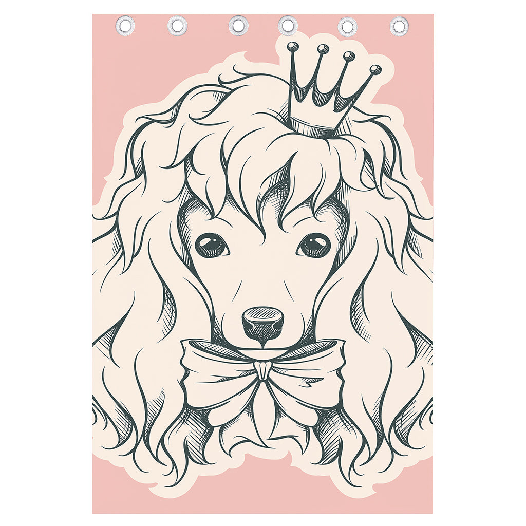 Princess Poodle Print Curtain