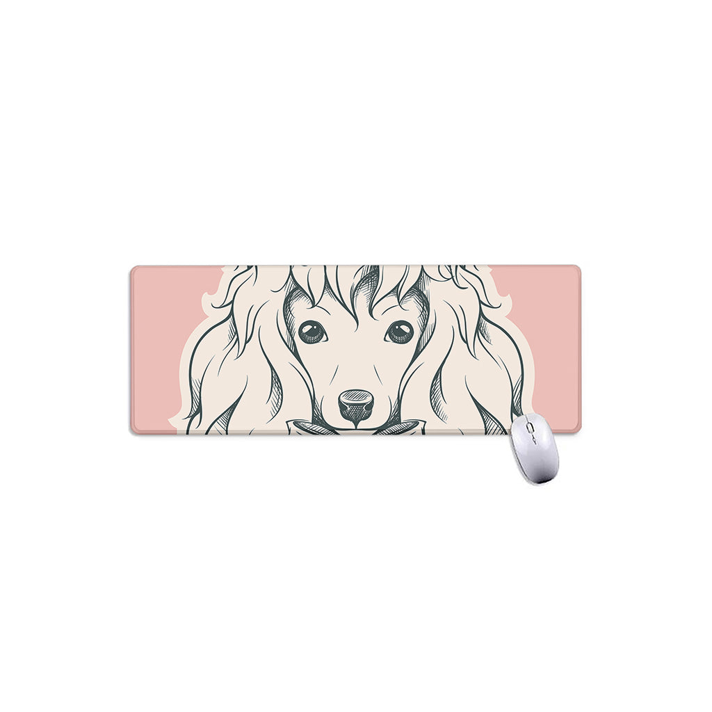 Princess Poodle Print Extended Mouse Pad