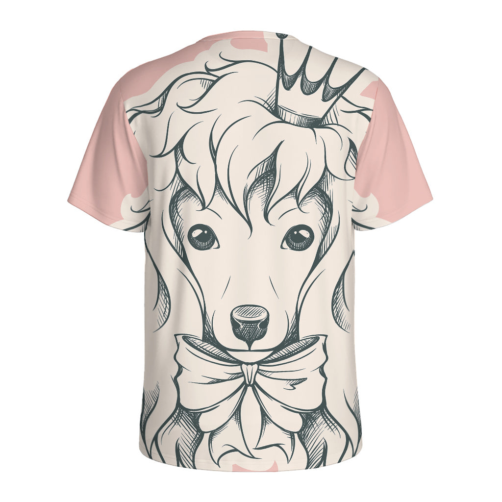 Princess Poodle Print Men's Sports T-Shirt