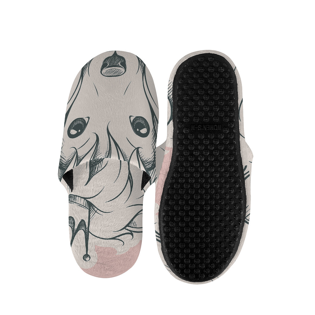 Princess Poodle Print Slippers