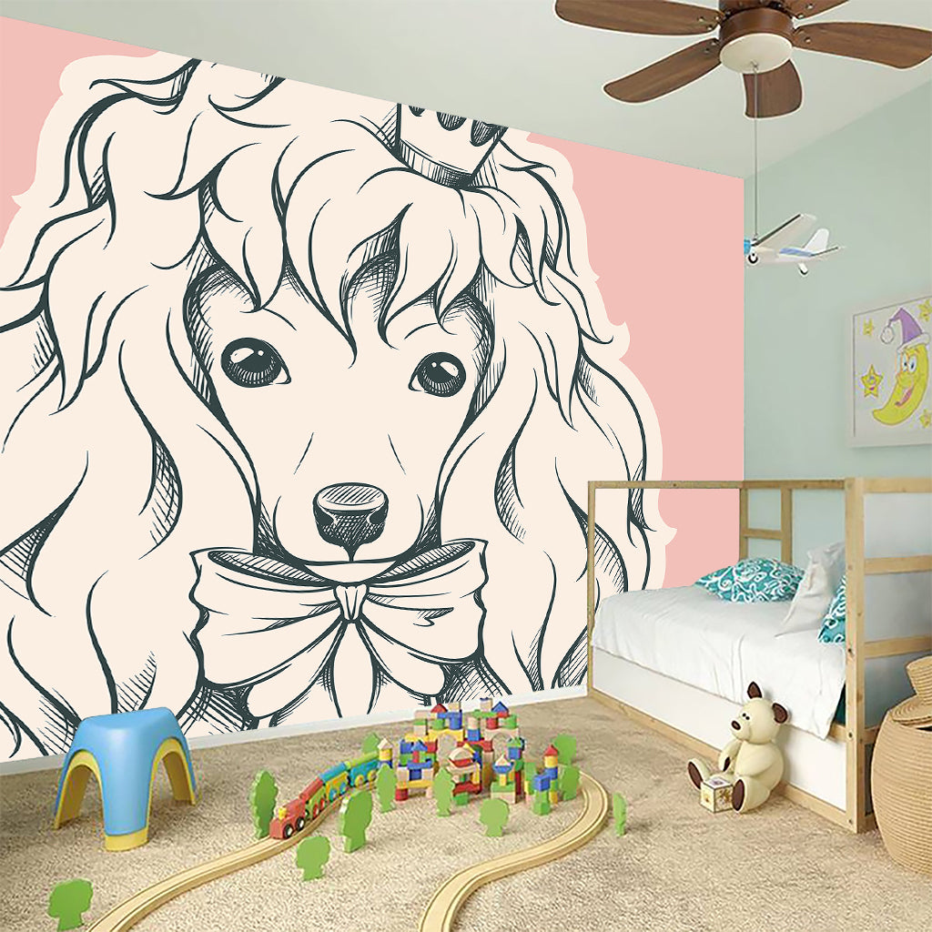 Princess Poodle Print Wall Sticker