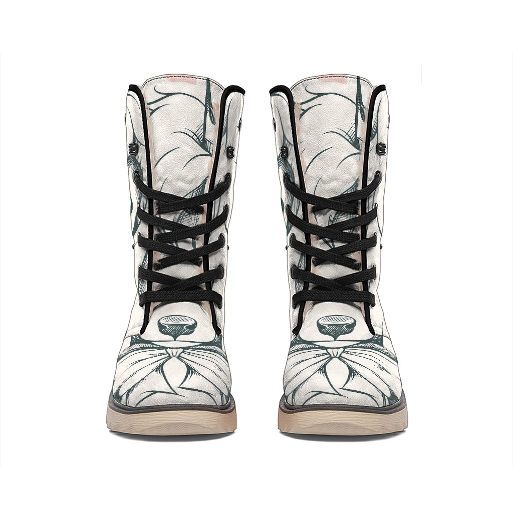 Princess Poodle Print Winter Boots